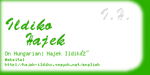 ildiko hajek business card